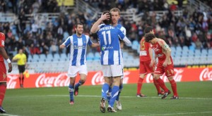 Zurutuza celebrando uno de sus goles ©Jose Mari Lopez - DV