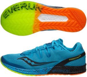 nuevo modelo FREEDOM ISO de la marca Saucony un modelo que llama la atención tan solo con la mirada, su característica principal es la flexibilidad.