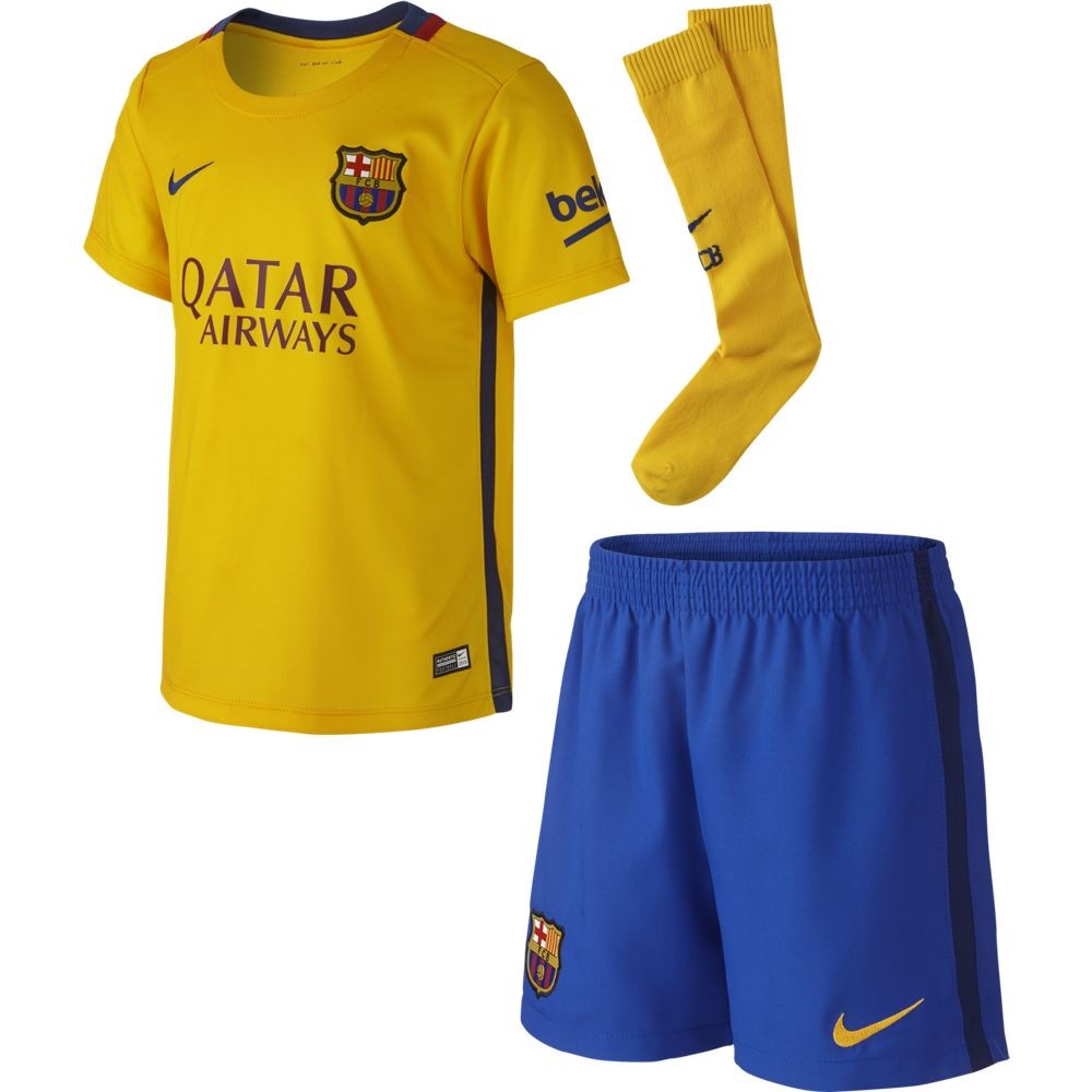 KIT OFICIAL F.C. BARCELONA SEGUNDA EQUIPACION 2015/2016 NIÑO 658709740